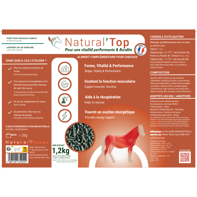 Compléments Natural'Innov Natural'Top 1,2kg