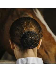 Résille Pour Cheveux Equithème Floral Noir 2