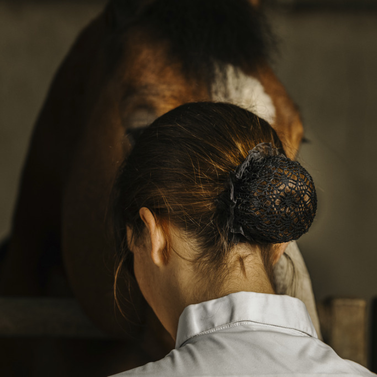 Résille Pour Cheveux Equithème Floral Noir