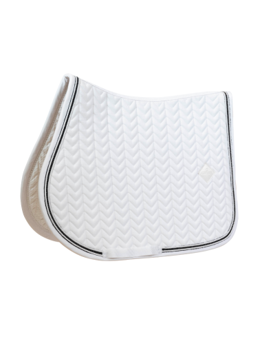 Tapis De Selle Kentucky Chaîne Metal Jumping BLANC