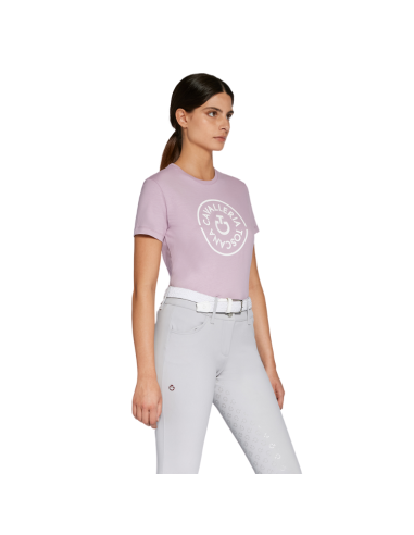 T-Shirt Cavalleria Toscana Double Orbit Coton ROSE SAKURA