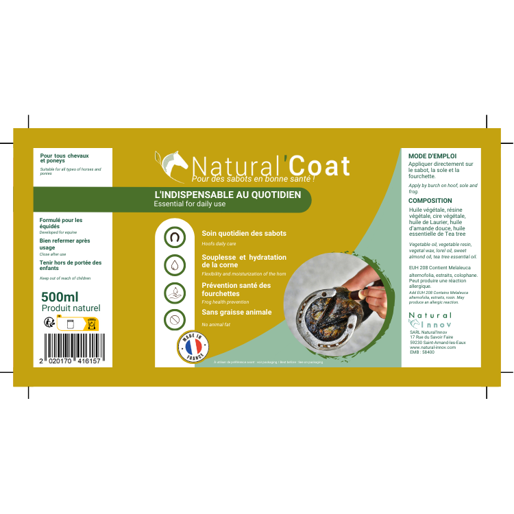 Onguent Natural'Innov Natural’Coat Incolore 500ml