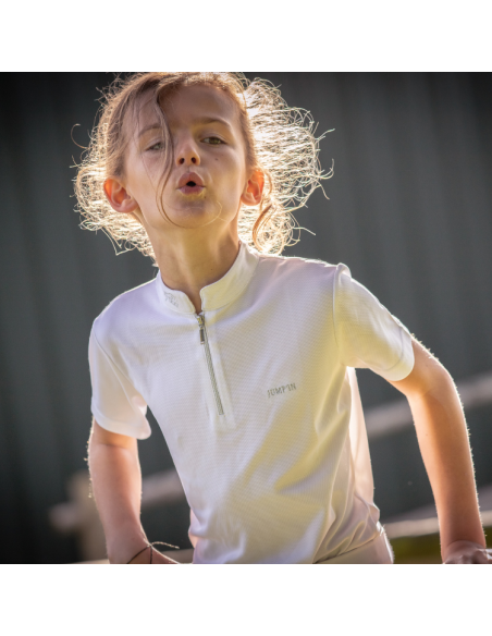 Polo De Concours Jump'In Charlie Blanc