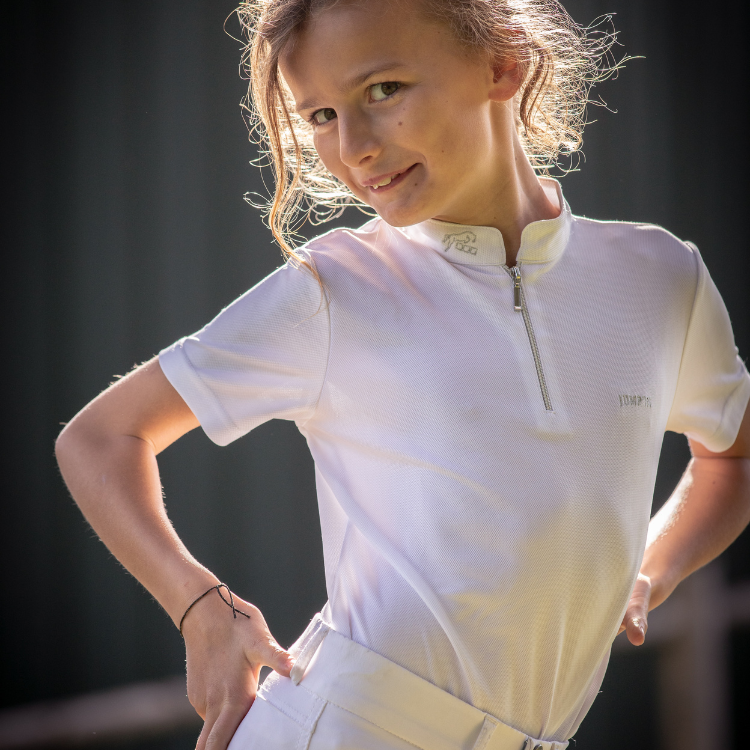 Polo De Concours Jump'In Charlie Blanc