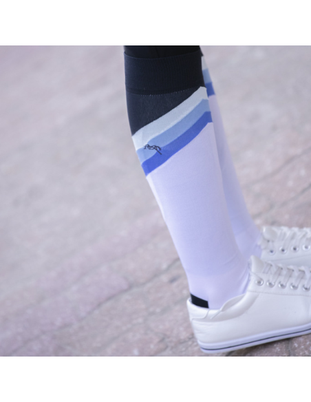 Chaussettes D'équitation Penelope "Fun" Bleu/blanc