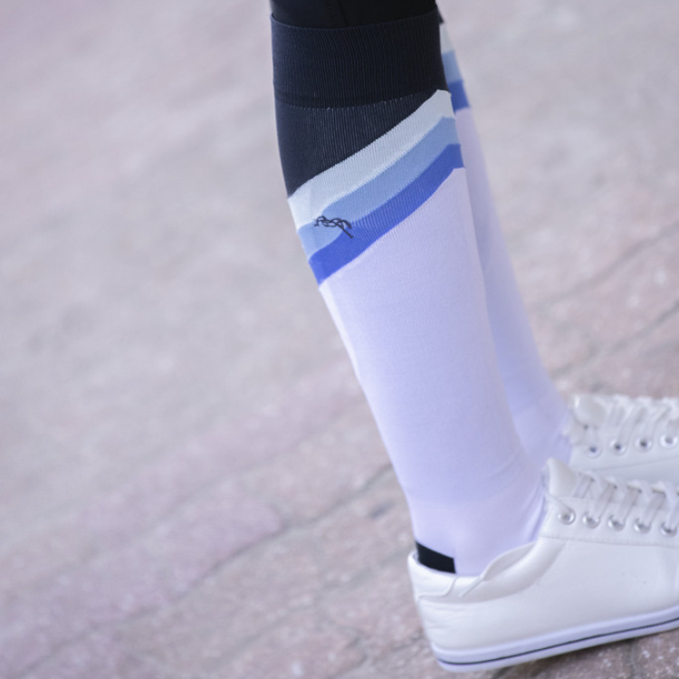 Chaussettes D'équitation Penelope "Fun" Bleu/blanc