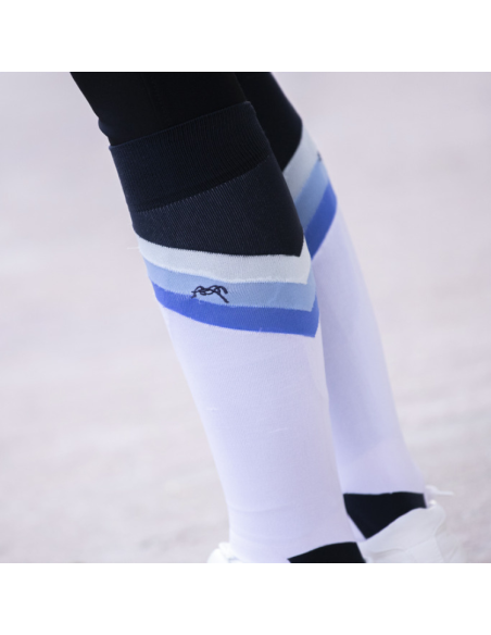 Chaussettes D'équitation Penelope "Fun" Bleu/blanc
