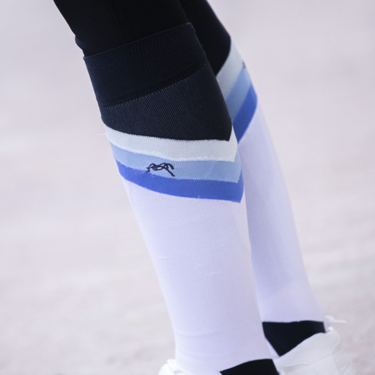 Chaussettes D'équitation Penelope "Fun" Bleu/blanc