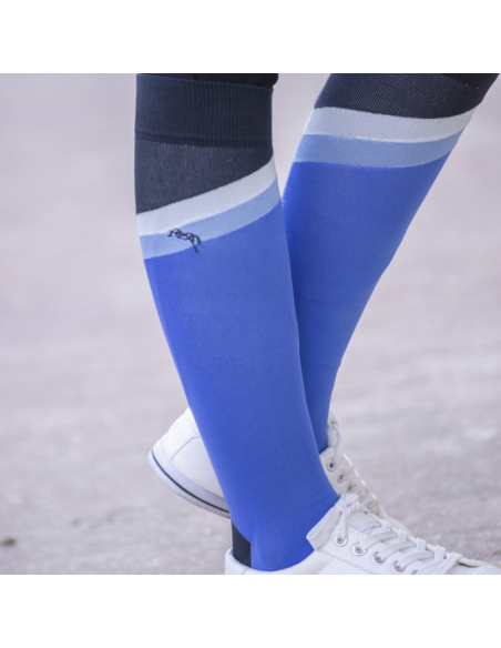 Chaussettes D'équitation Penelope "Fun" Bleu/blanc