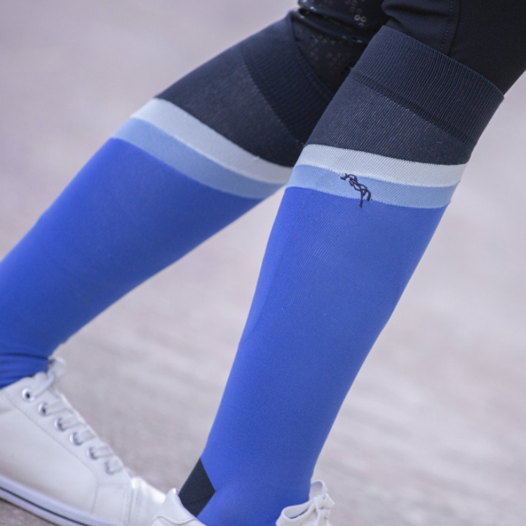 Chaussettes D'équitation Penelope "Fun" Bleu/blanc