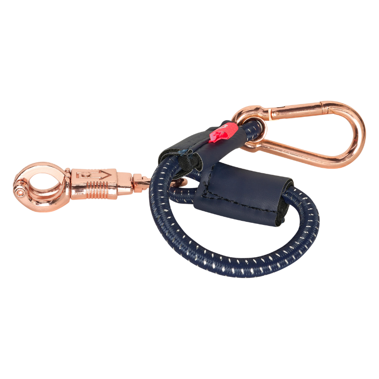 Longe D'attache Imperial Riding Elastique 40cm MARINE/ROSE GOLD
