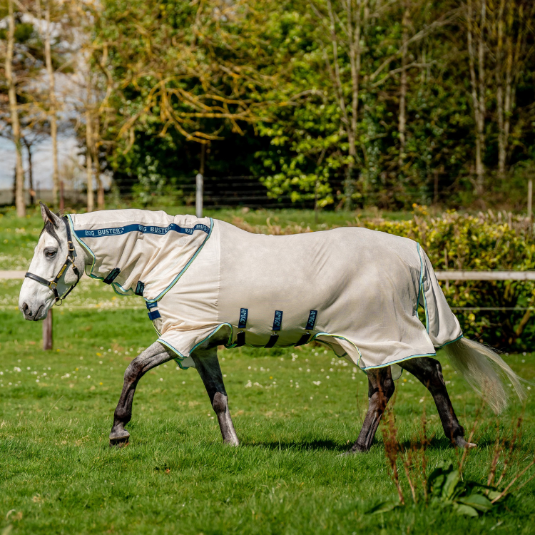 Chemise Horseware Amigo Bug Buster craie/bleu