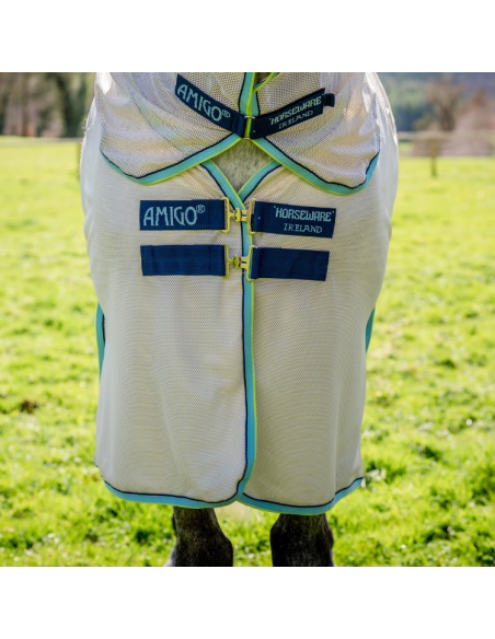 Chemise Horseware Amigo Bug Buster craie/bleu