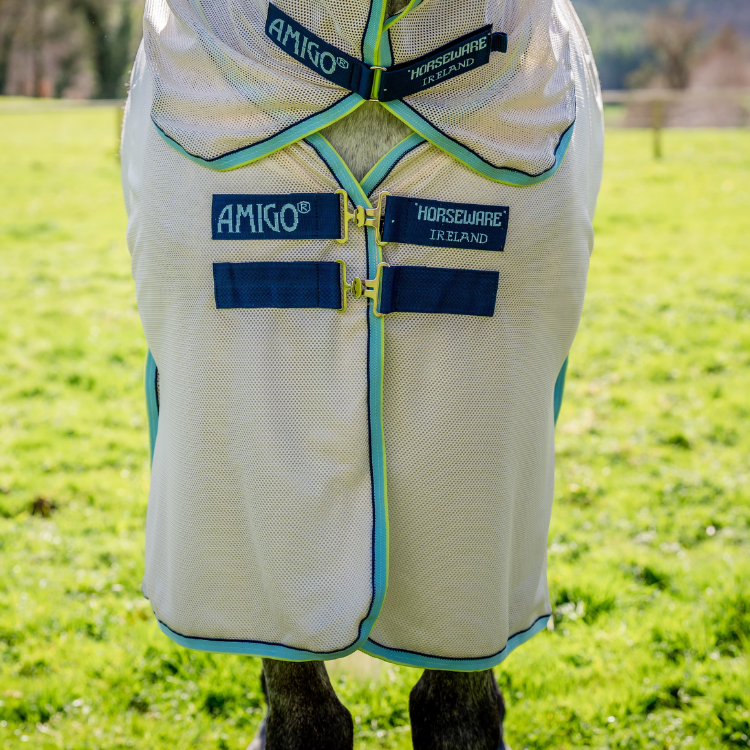Chemise Horseware Amigo Bug Buster craie/bleu