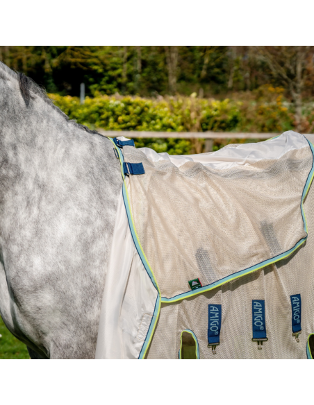 Chemise Horseware Amigo Bug Buster craie/bleu