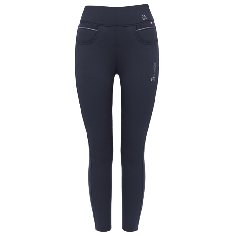 Leggings Da Equitazione Con Impugnatura In Silicone E Tasca Per Telefono - Borgogna