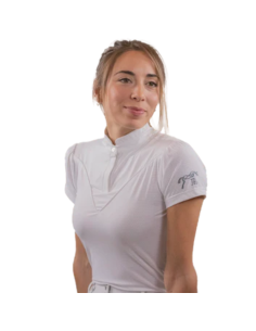 Polo De Concours Penelope Manches Courtes Moon Mesh Blanc 2