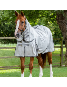 Couverture Anti-Mouches Premier Equine Lite Bug Argent