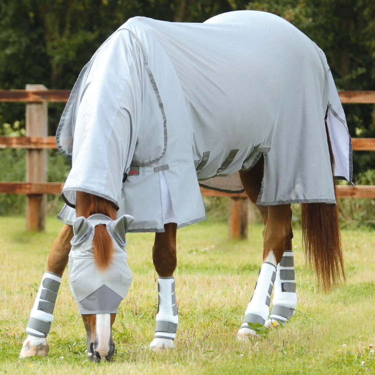 Couverture Anti-Mouches Premier Equine Bug Buster Argent