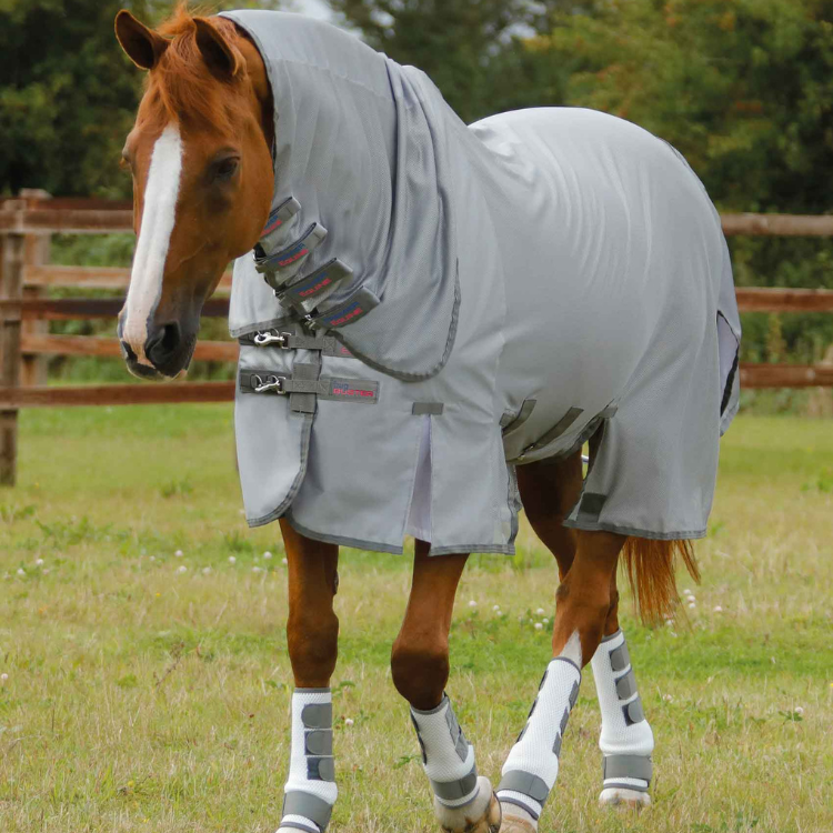 Couverture Anti-Mouches Premier Equine Bug Buster Argent