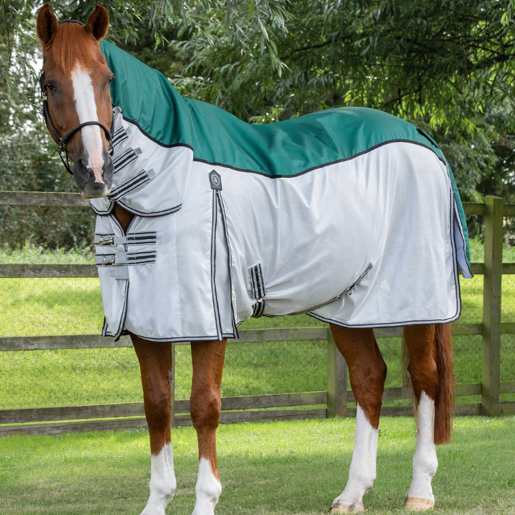 Couverture Anti-Mouches Premier Equine ShowerTex Vert