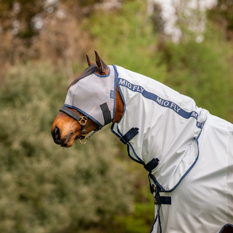Masque Horseware Mio Flymask lunar rock/marine