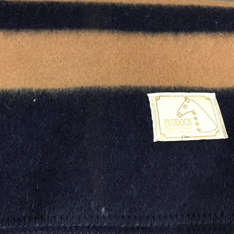 Carré De Laine HFF Marine/beige