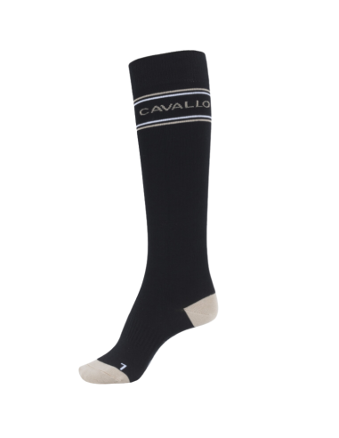 Cavallo Stripe Logo Riding Socks Black