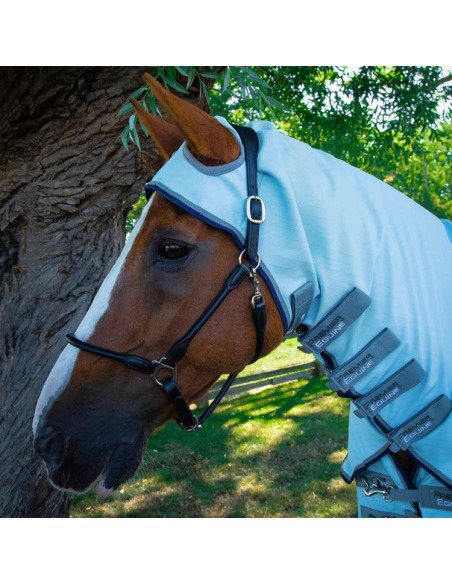 Couverture Anti-Mouches Premier Equine Buster Sweet Itch Bleu