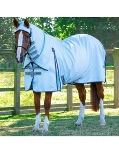 Couverture Anti-Mouches Premier Equine Buster Sweet Itch Bleu