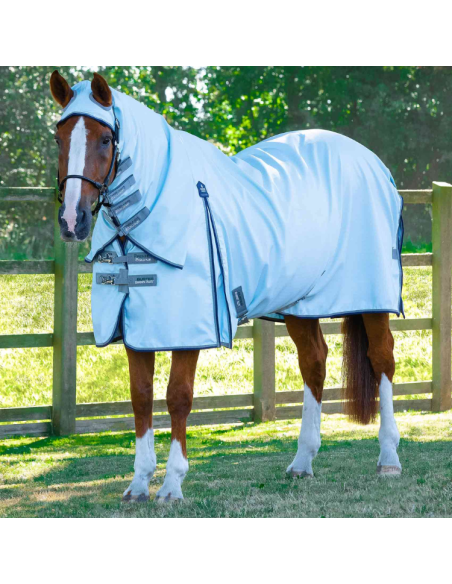 Couverture Anti-Mouches Premier Equine Buster Sweet Itch Bleu