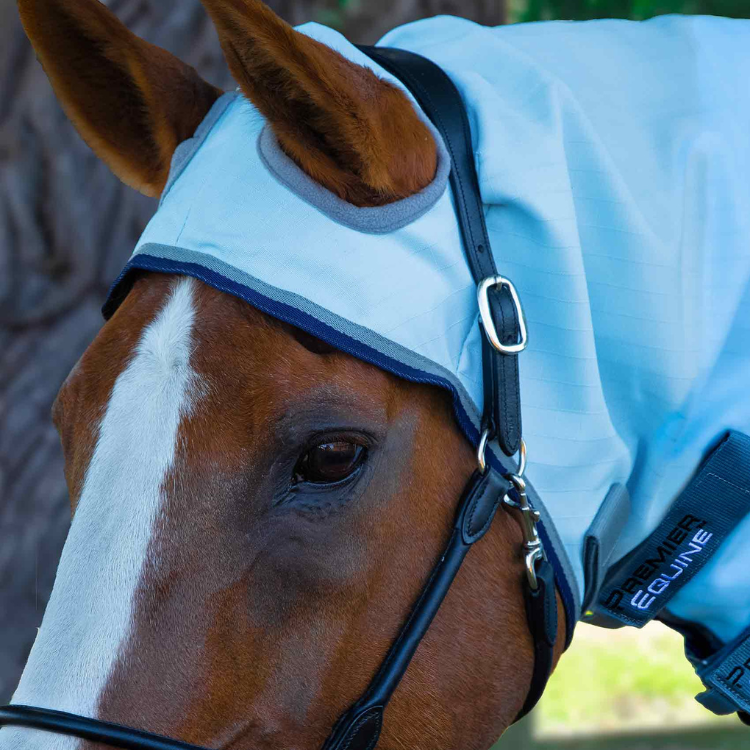 Couverture Anti-Mouches Premier Equine Buster Sweet Itch Bleu