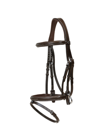Dy'on Flash Noseband Bridle With Snap Cheekpieces Working Brown