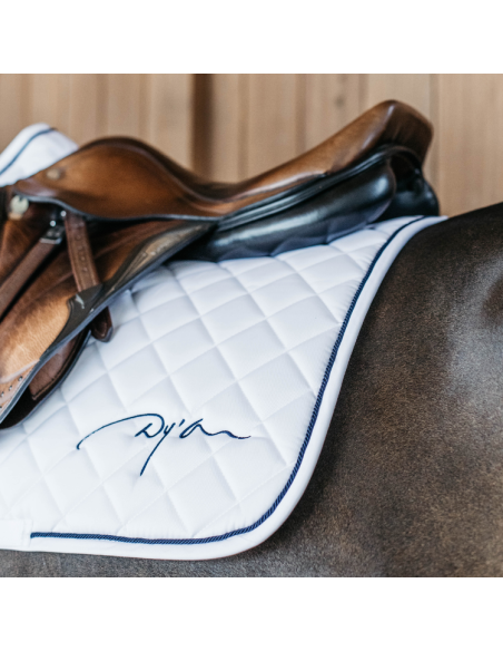 Tapis De Selle Dy'on Diamond Jumping Blanc