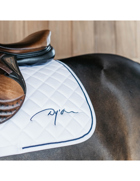 Tapis De Selle Dy'on Diamond Jumping Blanc