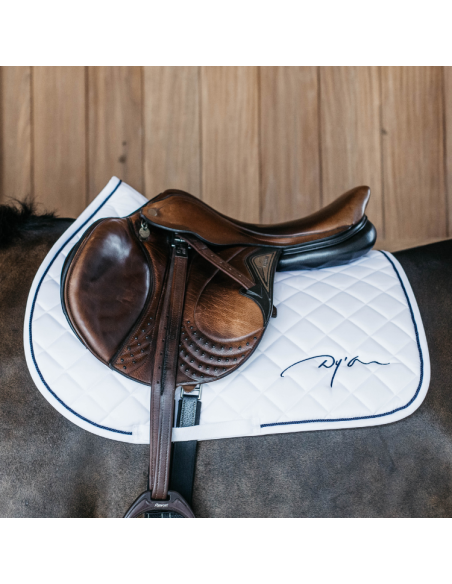 Tapis De Selle Dy'on Diamond Jumping Blanc
