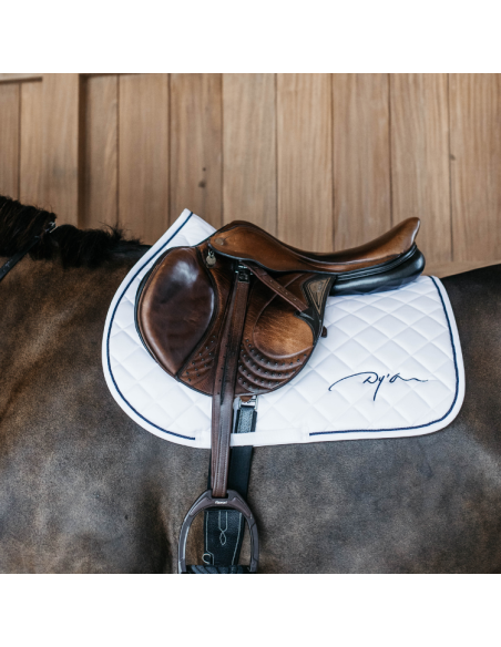 Tapis De Selle Dy'on Diamond Jumping Blanc