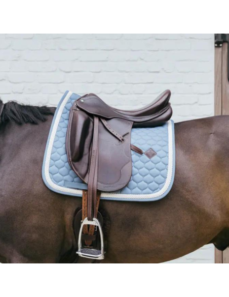 Tapis De Selle Kentucky Corde Tressée Dressage BLEU CIEL