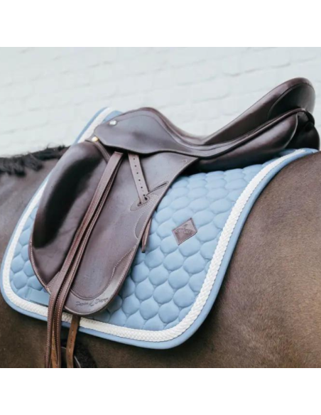 Tapis De Selle Kentucky Corde Tressée Dressage BLEU CIEL