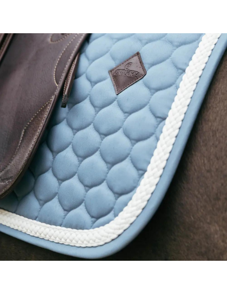Tapis De Selle Kentucky Corde Tressée Dressage BLEU CIEL