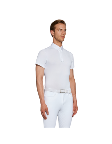 Polo Cavalleria Toscana Tech Piquet S/S Button