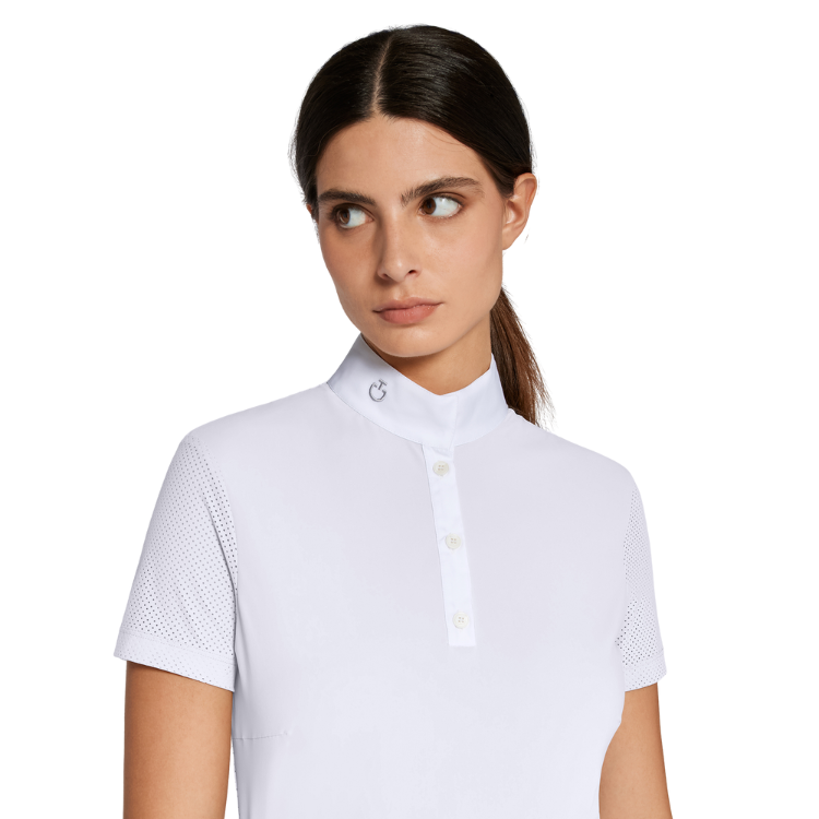 Rive Equestre - CAVALLERIA TOSCANA T-shirt manche longue Perspective POA092 Bleu Pétrole
