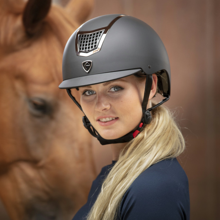 Casque Equithème Airy Noir/argenté