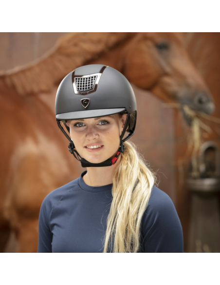Casque Equithème Airy Noir/argenté