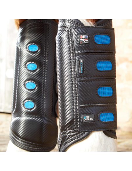 Guêtres Premier Equine Postérieurs Air Cooled Super Lite Carbon Tech Noir