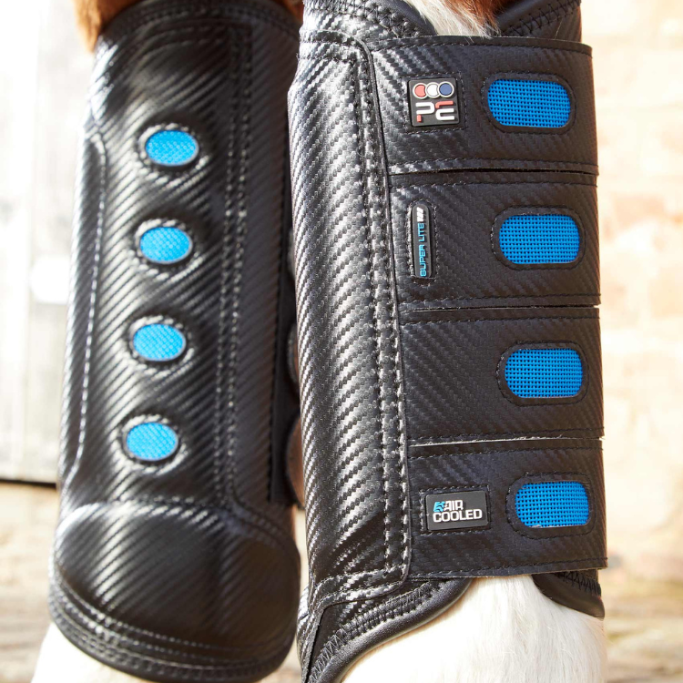Guêtres Premier Equine Postérieurs Air Cooled Super Lite Carbon Tech Noir