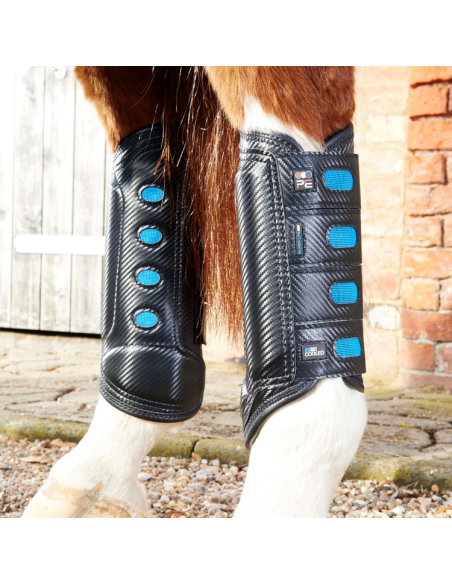 Guêtres Premier Equine Postérieurs Air Cooled Super Lite Carbon Tech Noir