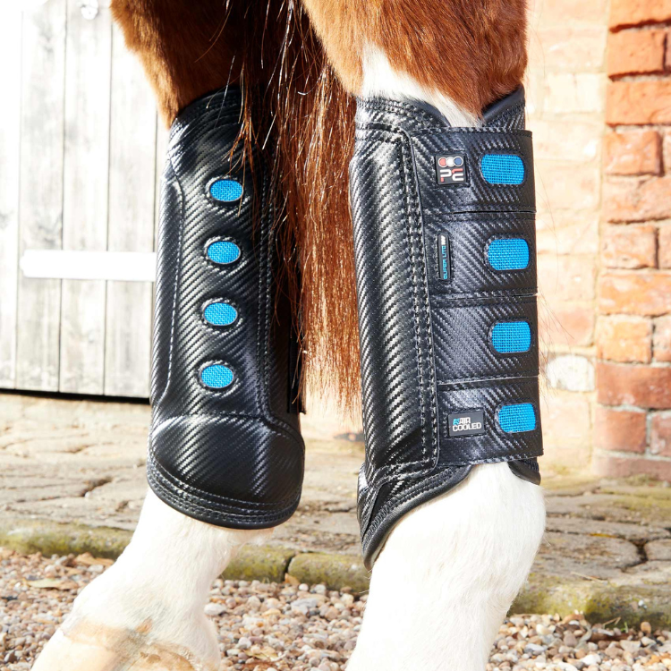 Guêtres Premier Equine Postérieurs Air Cooled Super Lite Carbon Tech Noir