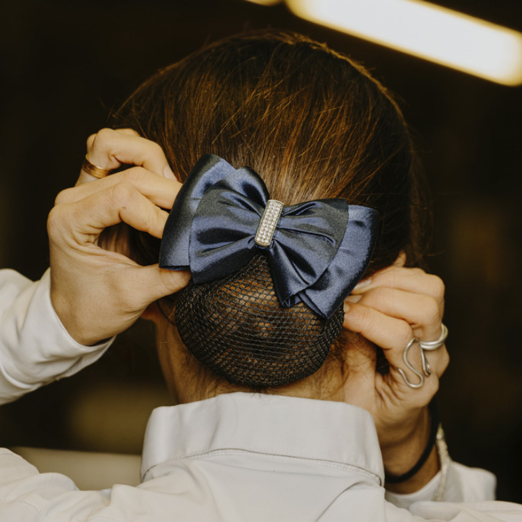 Barette Résille Equithème Strass Marine