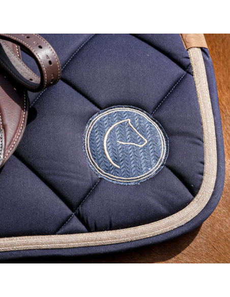 Tapis De Selle Equithème Badge 2.0 Marine
